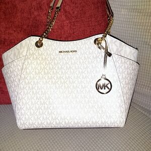 Michael Kors White Tote Bag